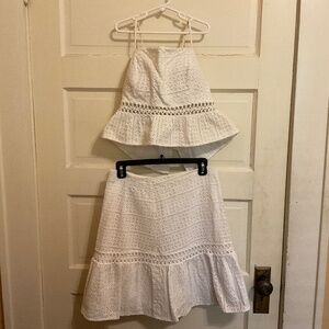 Girls Lilly Pulitzer White Eyelet Skirt/Top set